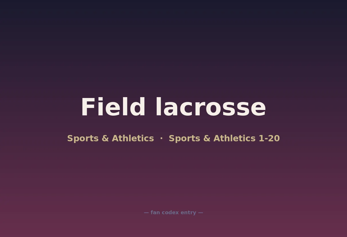 Field lacrosse